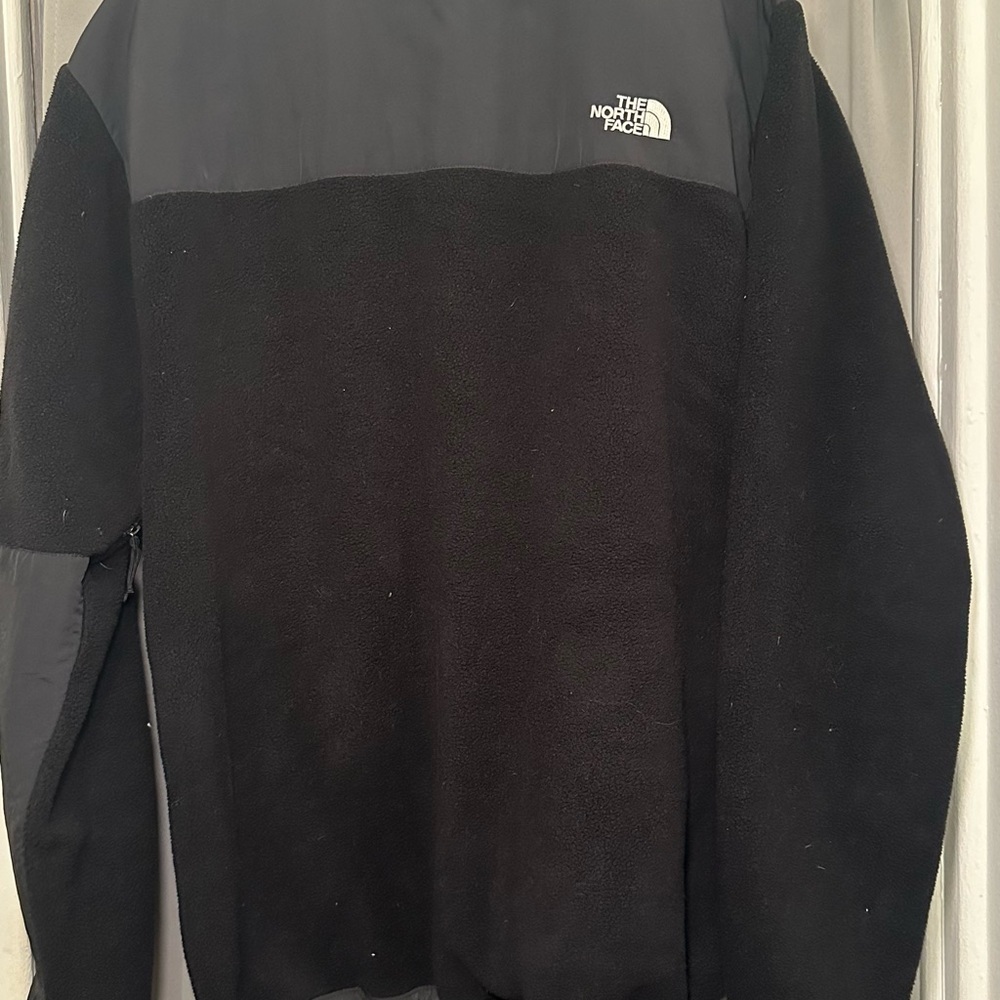 The North Face Black Gray Polartec Amyn Fleece Jacket Full-Length Zipper 2XL - Picture 8 of 12